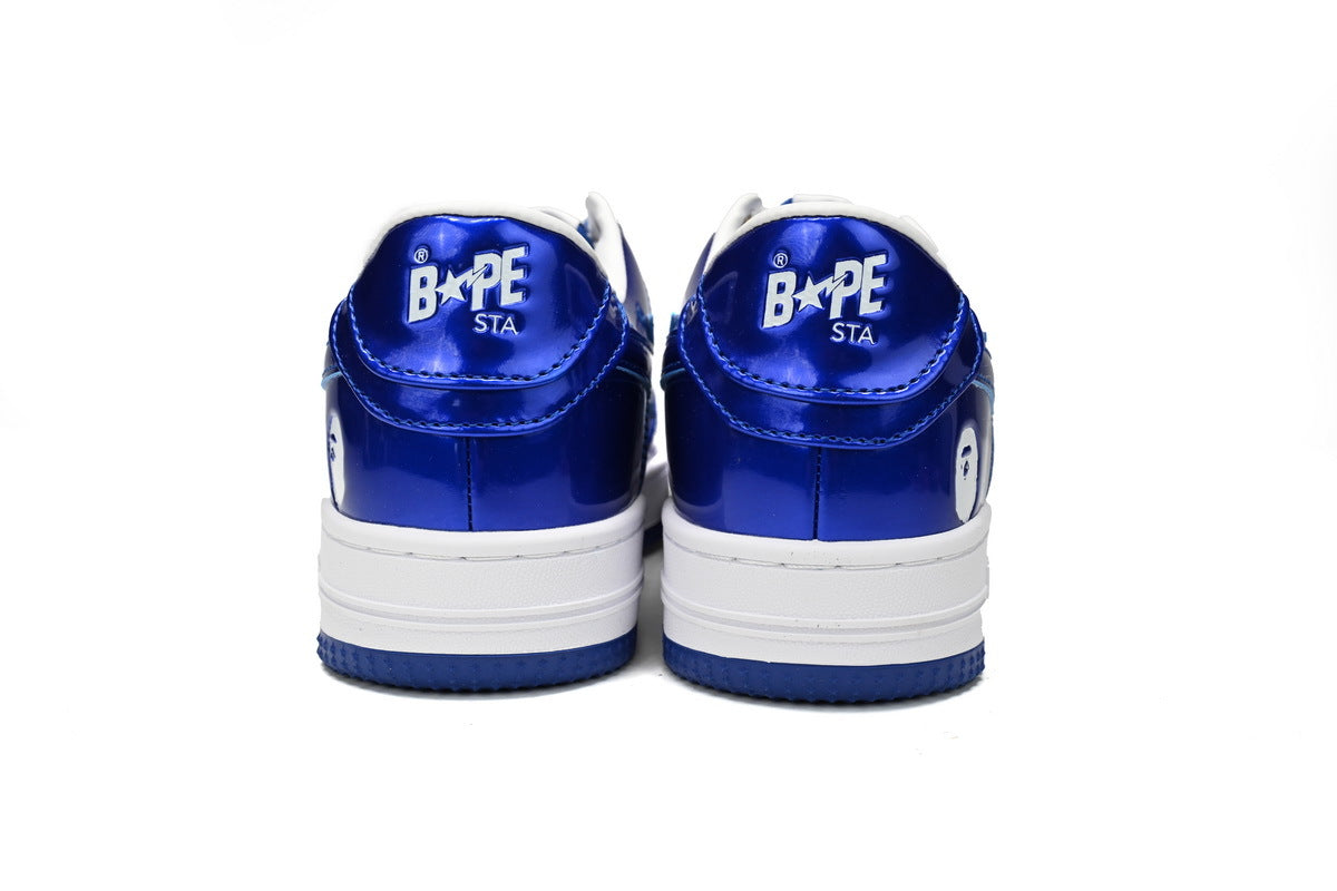 A BATHING APE BAPE STA Low Blue White Mirror Finish