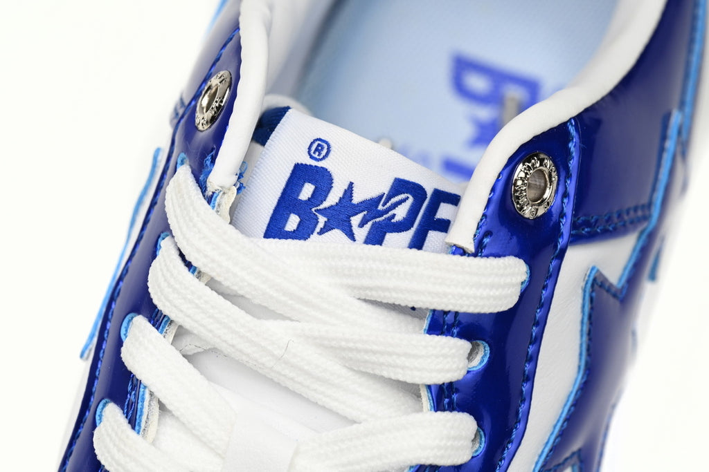 A BATHING APE BAPE STA Low Blue White Mirror Finish