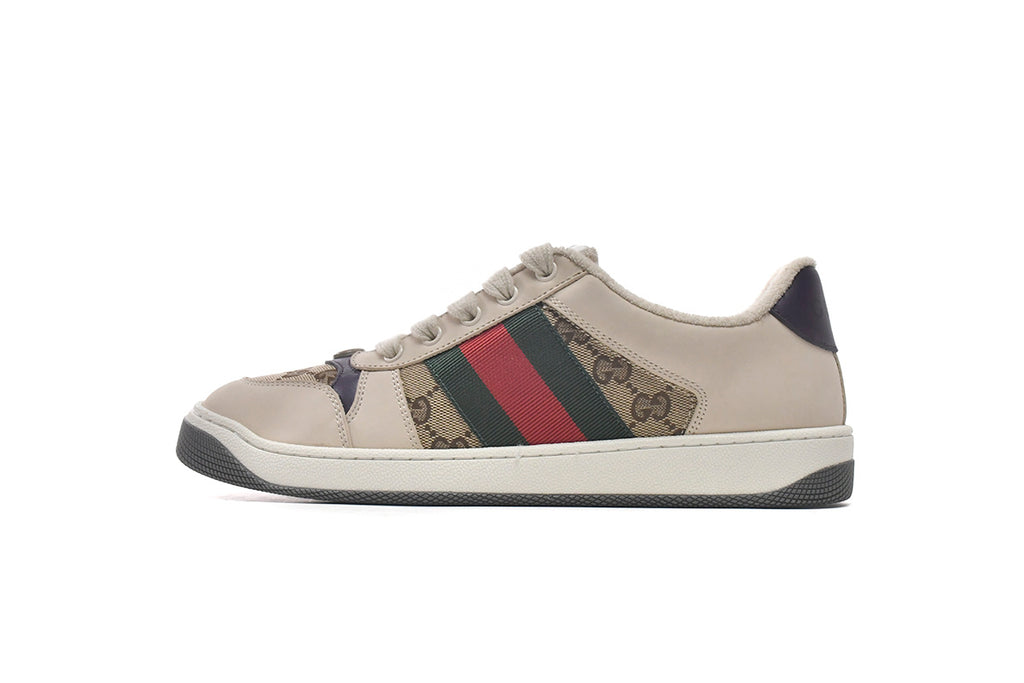 Gucci Screener Apricot Textile Sneakers