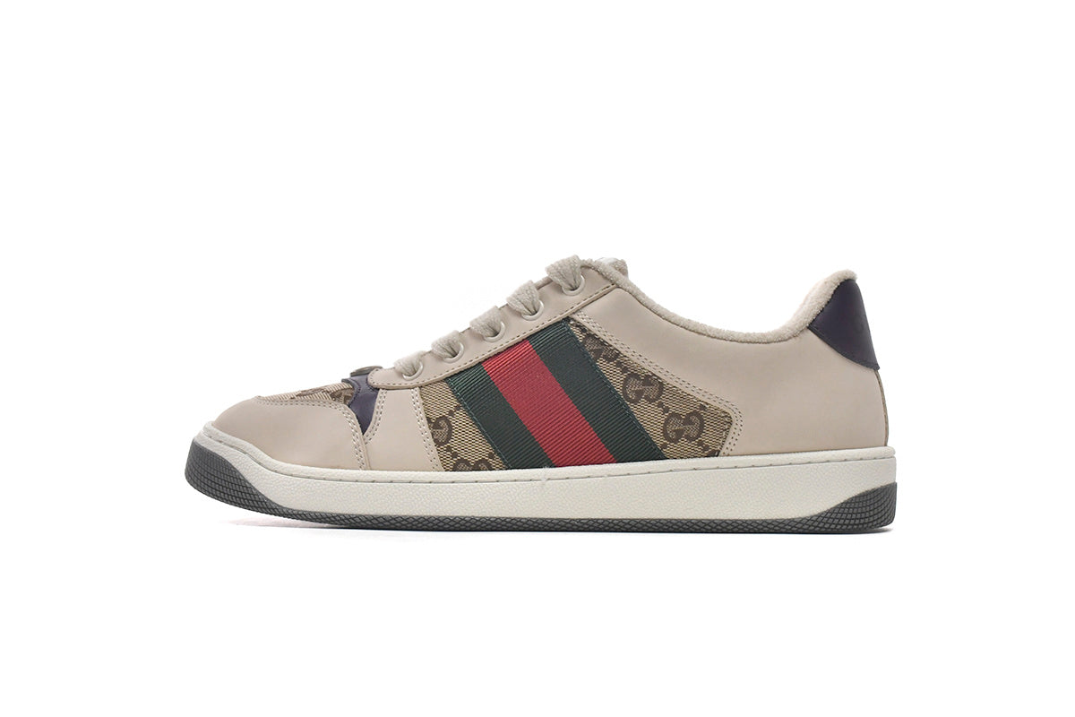 Gucci Screener Apricot Textile Sneakers