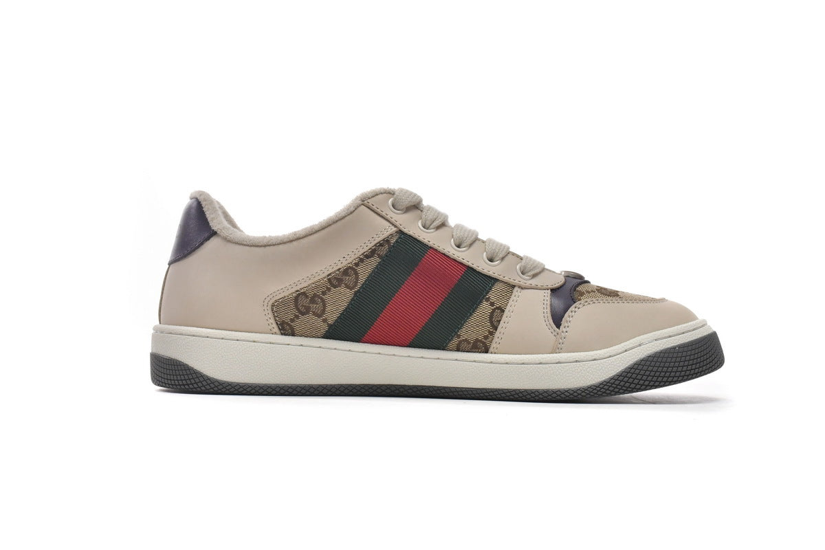 Gucci Screener Apricot Textile Sneakers