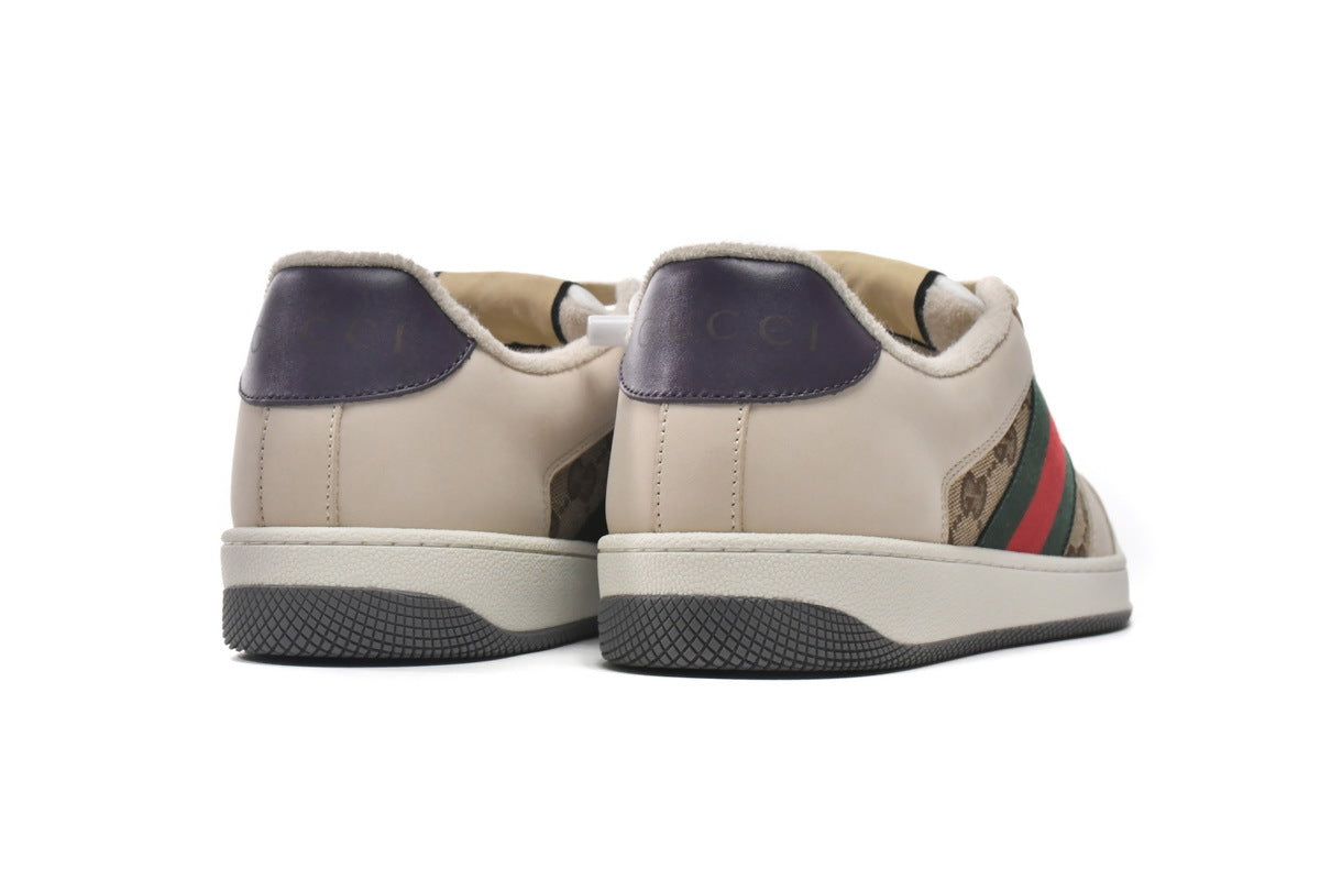 Gucci Screener Apricot Textile Sneakers