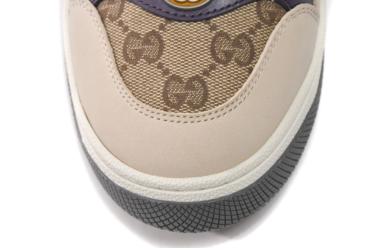 Gucci Screener Apricot Textile Sneakers