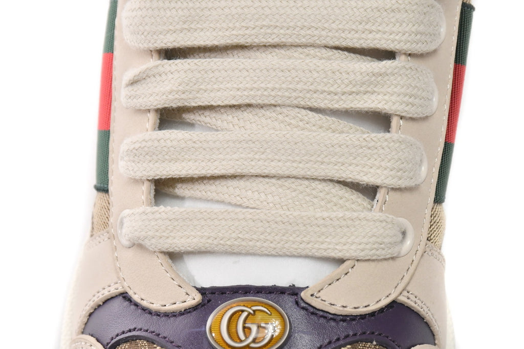 Gucci Screener Apricot Textile Sneakers
