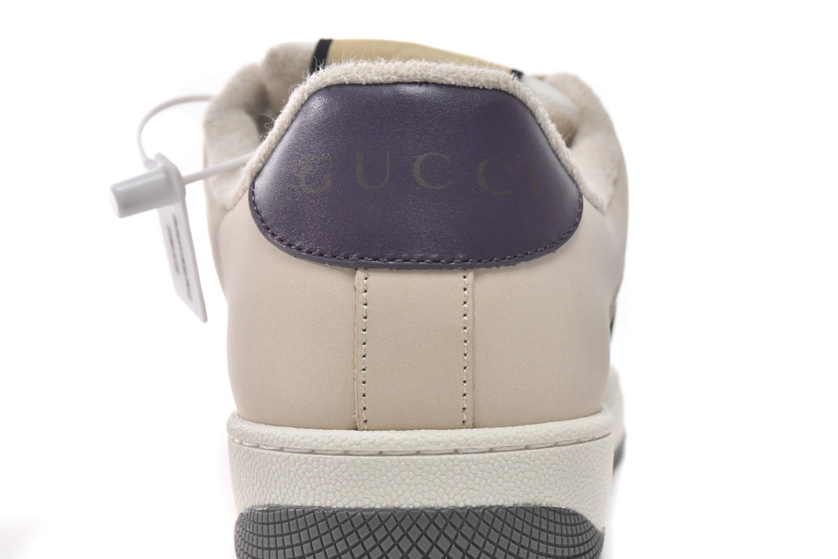 Gucci Screener Apricot Textile Sneakers