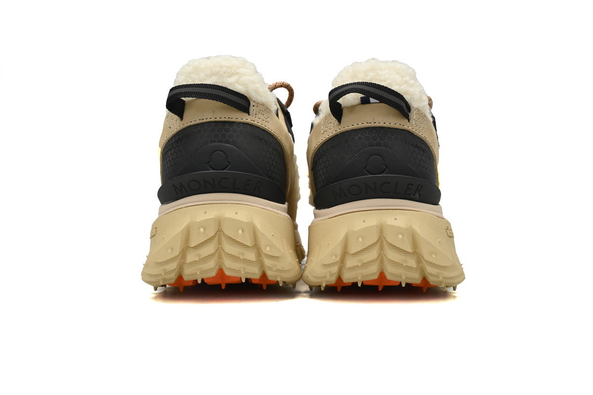Moncler Trailgrip Black Khaki Velvet Sneakers