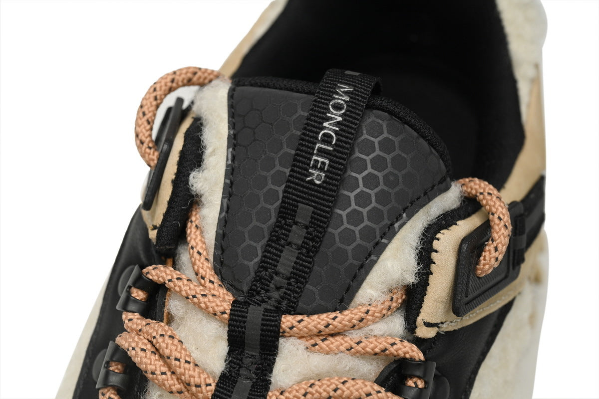 Moncler Trailgrip Black Khaki Velvet Sneakers