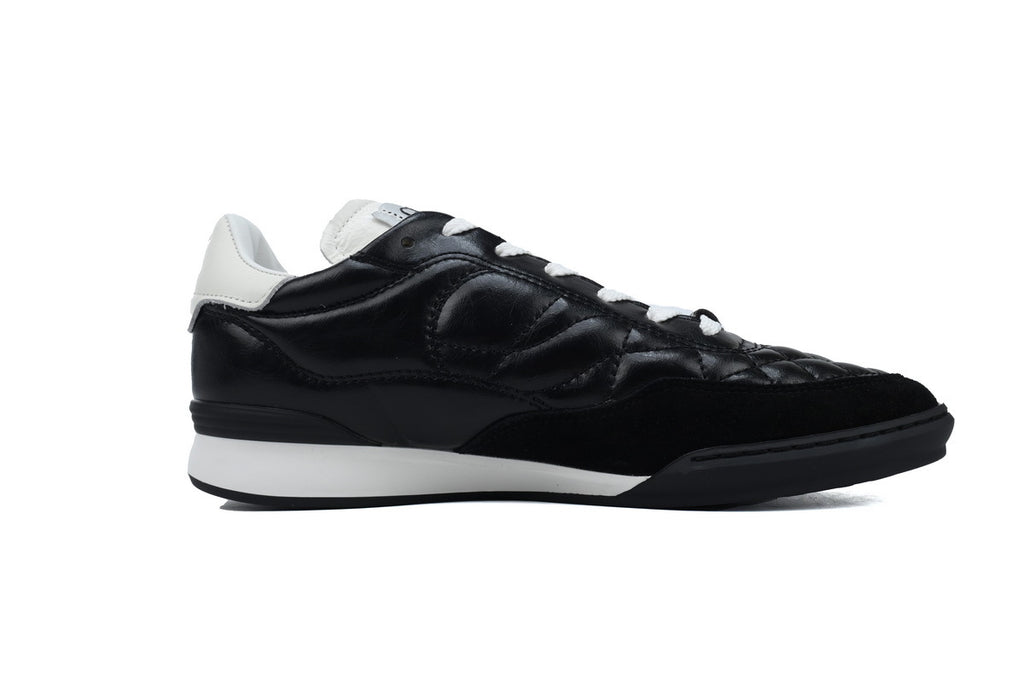 Chanel Black Quilted Suede Low-Top Sneakers