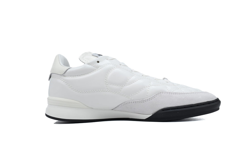 Chanel White Quilted Leather & Suede Sneakers