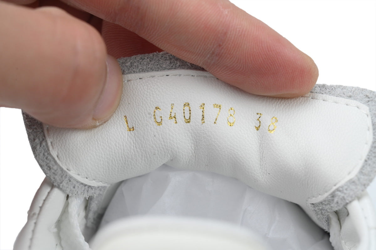 Chanel White Quilted Leather & Suede Sneakers