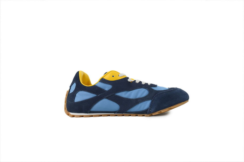 Bottega Veneta Orbit Flash Sneakers – Blue/Yellow