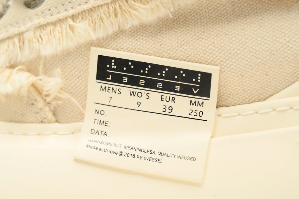 xVESSEL G.O.P. Lows 2.0 White Canvas Sneakers