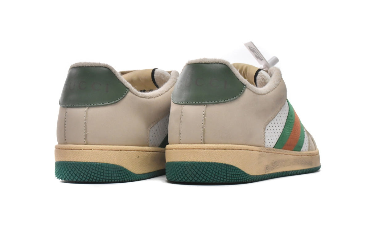 Gucci Screener White Perforated Leather Sneakers