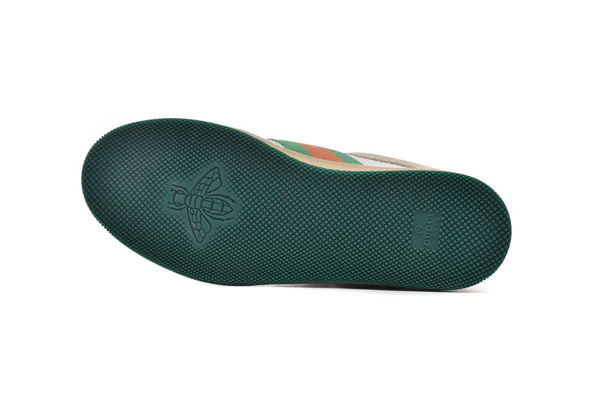Gucci Screener White Perforated Leather Sneakers