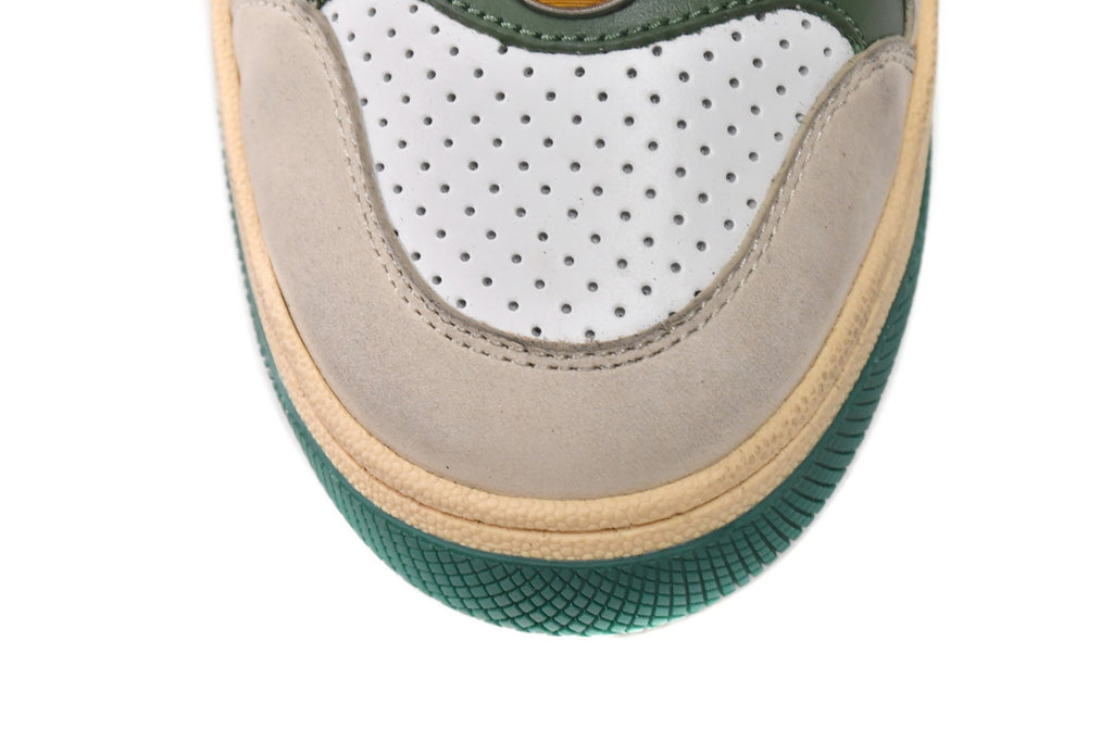 Gucci Screener White Perforated Leather Sneakers