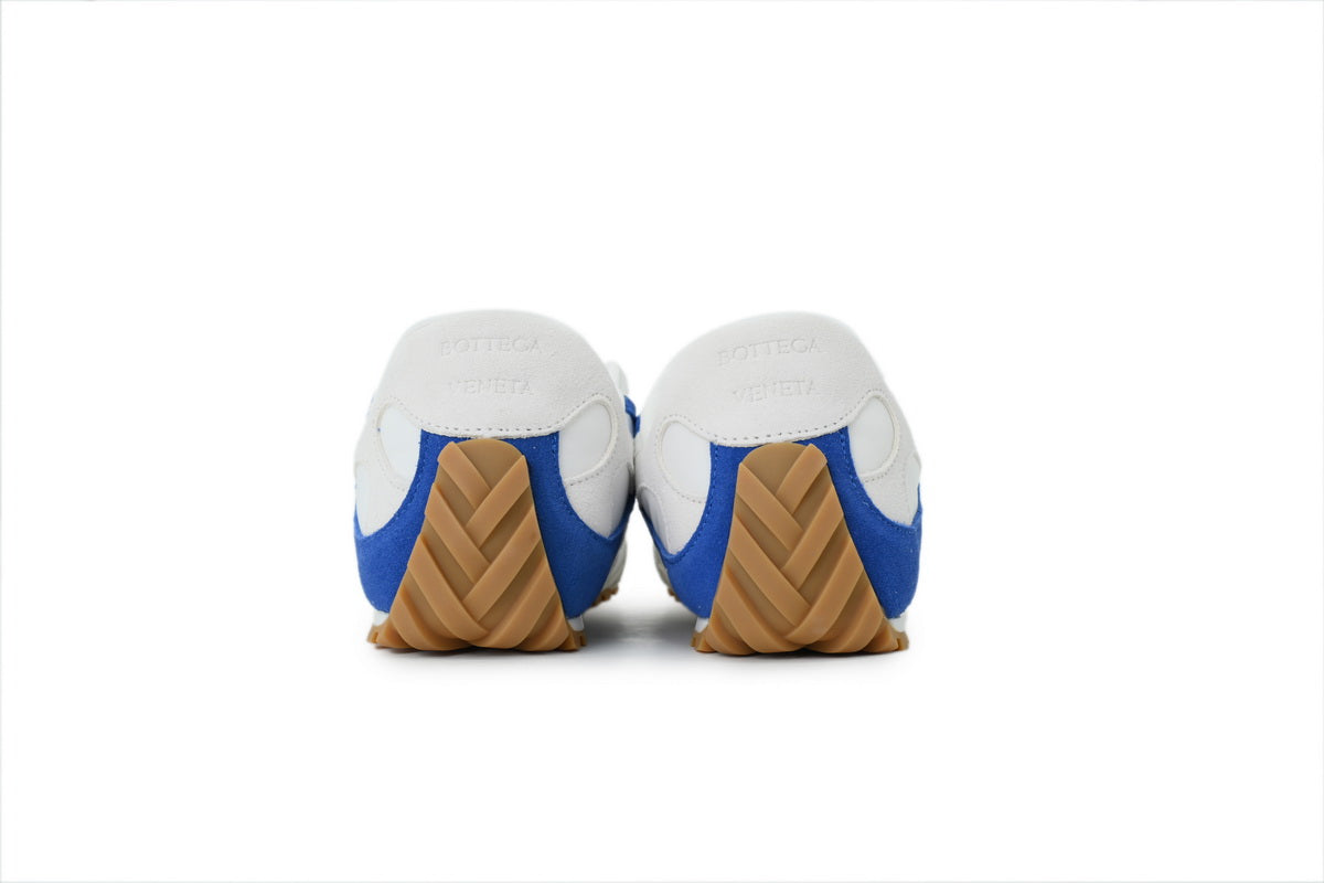Bottega Veneta Orbit Flash Sneakers – White/Blue