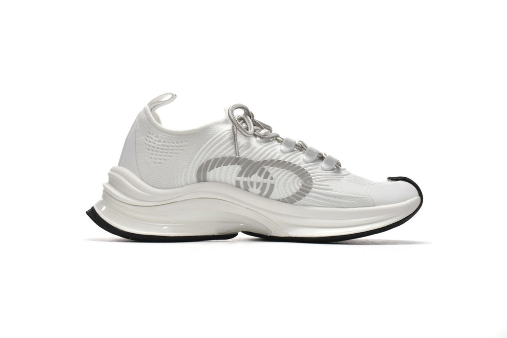 Gucci Run White Technical Knit Sneakers
