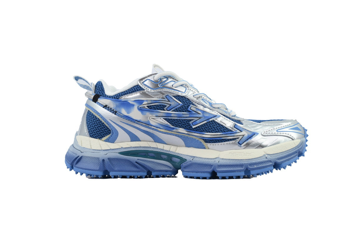 Off-White Be Right Back Silver Blue Sneakers