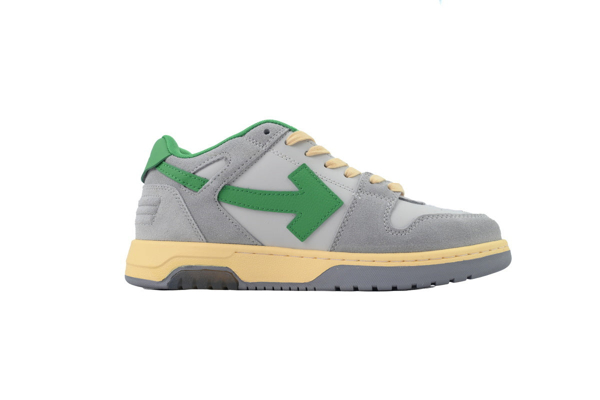 Off-White Out of Office Low Light Grey Green Sneakers