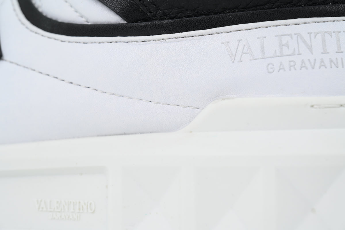 Valentino Garavani One Stud XL Black & White Nappa Sneakers