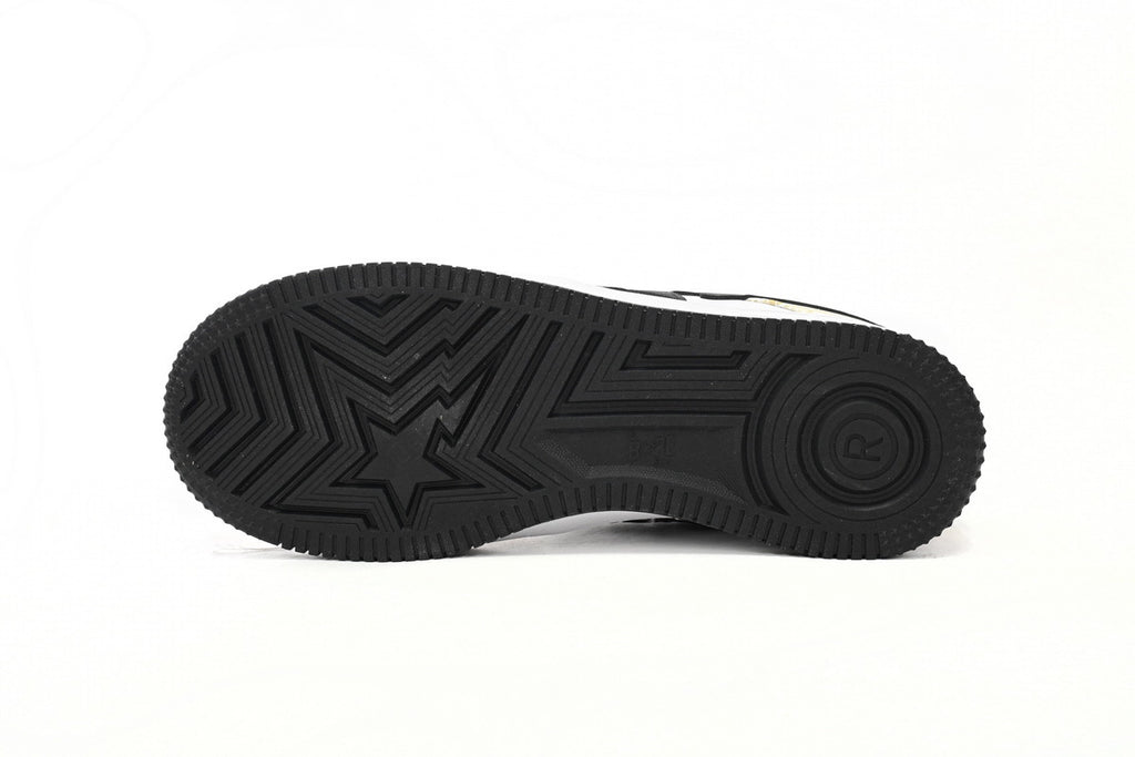 A BATHING APE BAPE STA Low White Snake-Skin Pattern