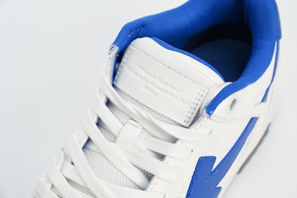 OFF-WHITE Out of Office White/Blue Heel Sneakers