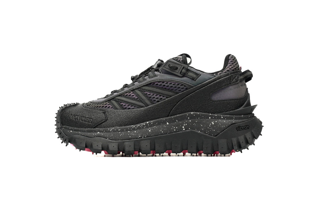 Moncler Trailgrip Black Chameleon Leather Sneakers