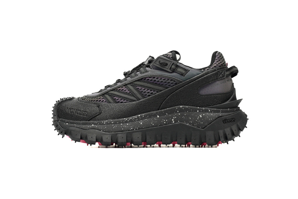 Moncler Trailgrip Black Chameleon Leather Sneakers