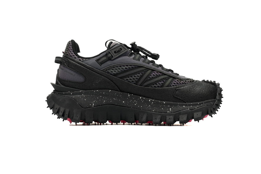 Moncler Trailgrip Black Chameleon Leather Sneakers