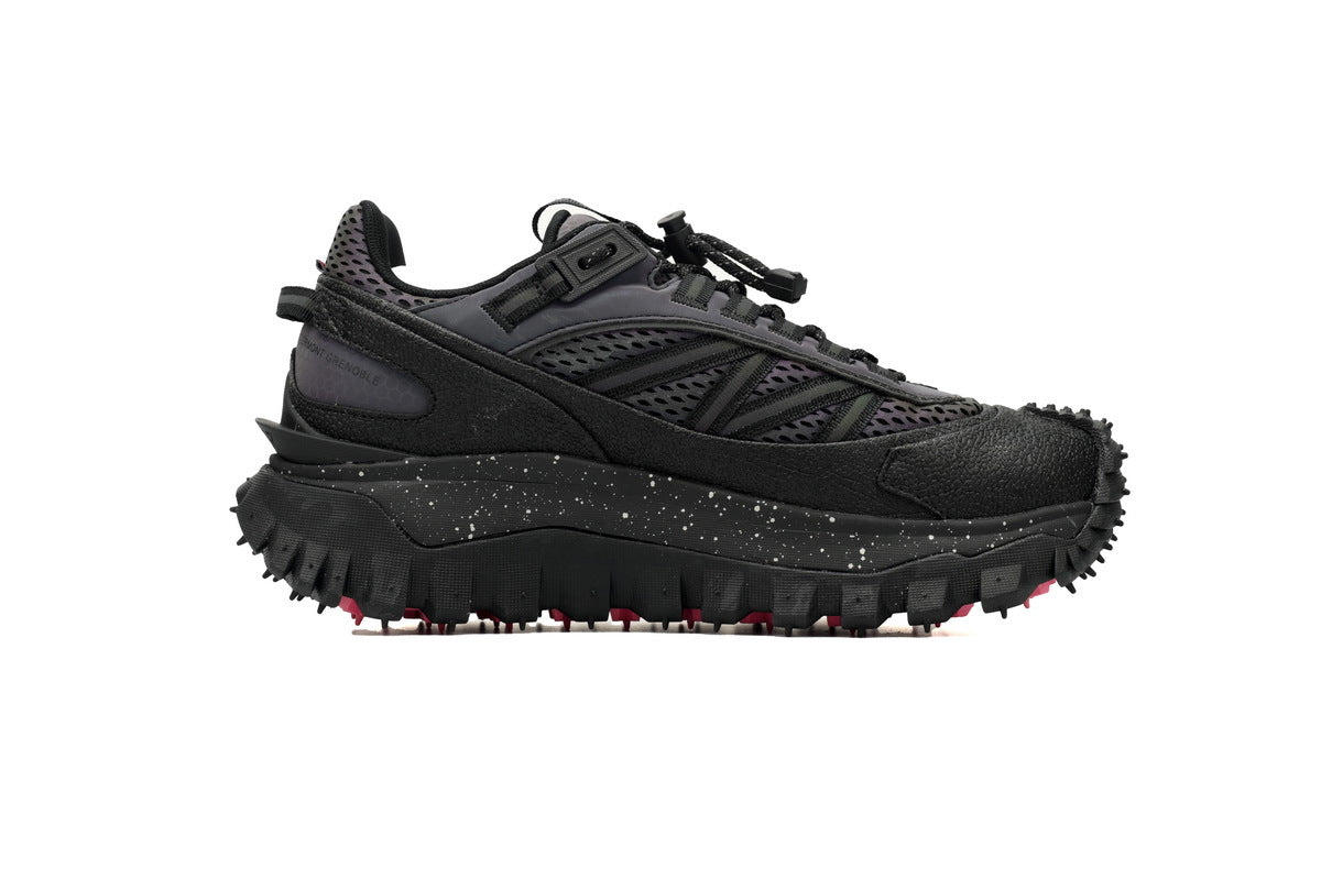 Moncler Trailgrip Black Chameleon Leather Sneakers