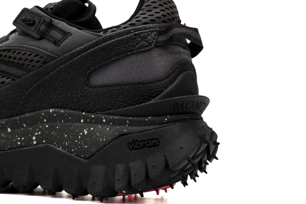 Moncler Trailgrip Black Chameleon Leather Sneakers