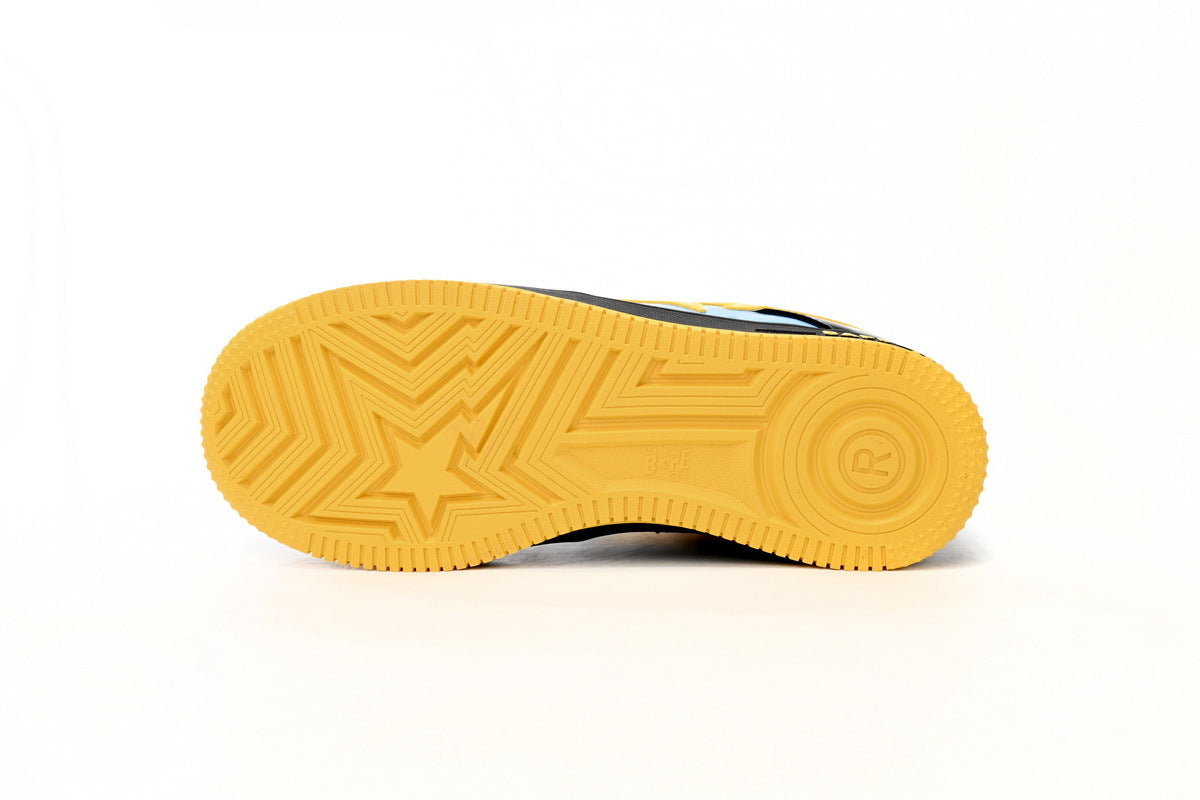 A BATHING APE BAPE STA Low Black Blue Yellow