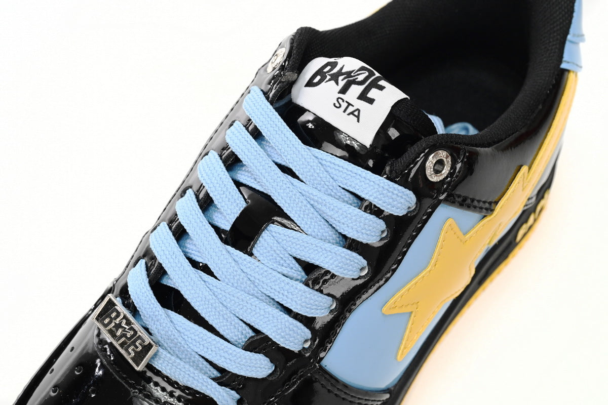 A BATHING APE BAPE STA Low Black Blue Yellow