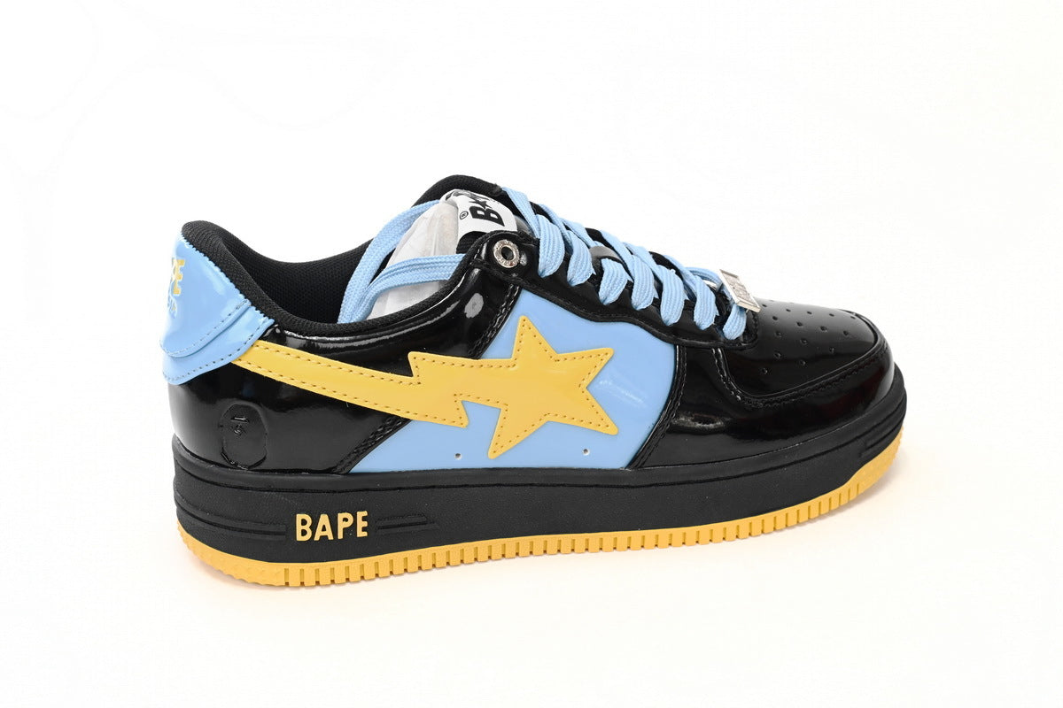 A BATHING APE BAPE STA Low Black Blue Yellow