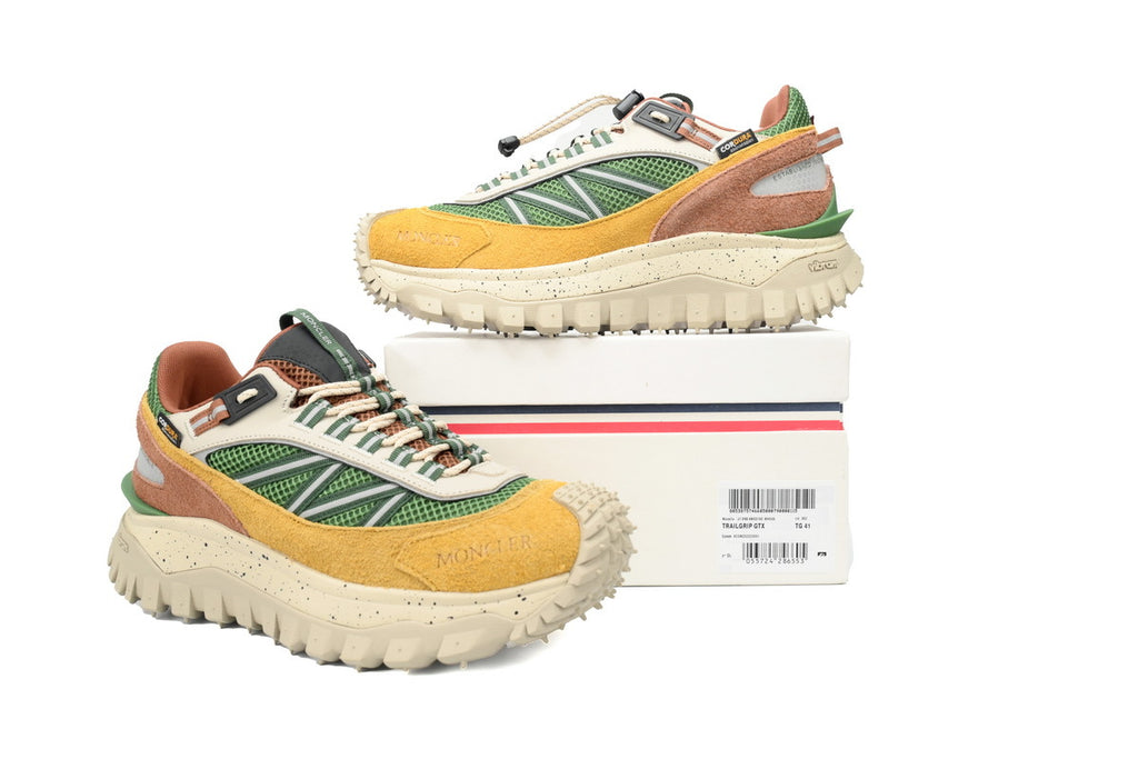 Moncler Trailgrip Low Green Yellow Sneakers
