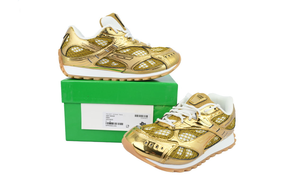 Bottega Veneta Orbit P360 Sneakers – Metallic Gold