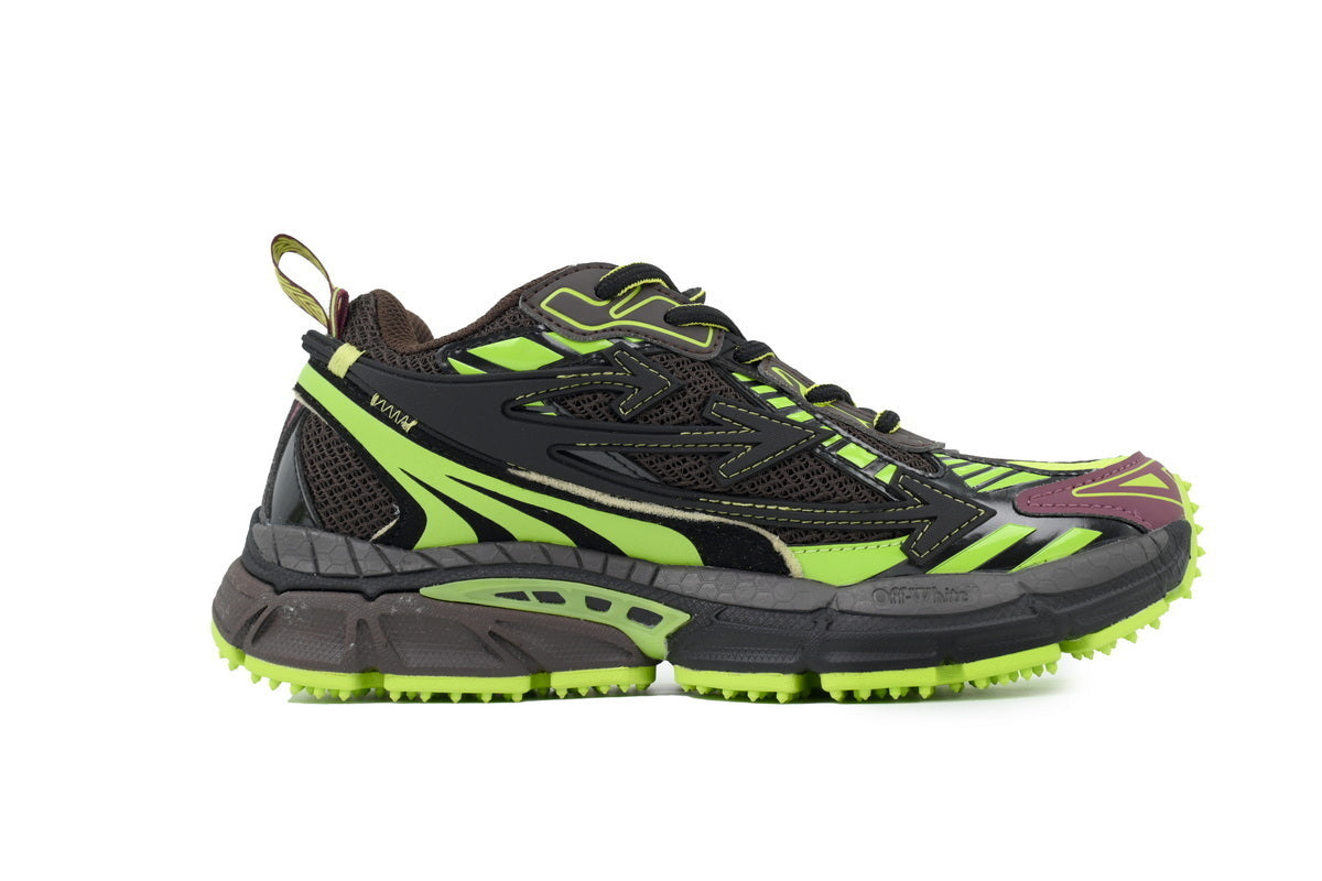 Off-White Be Right Back Chocolate Brown Green Sneakers