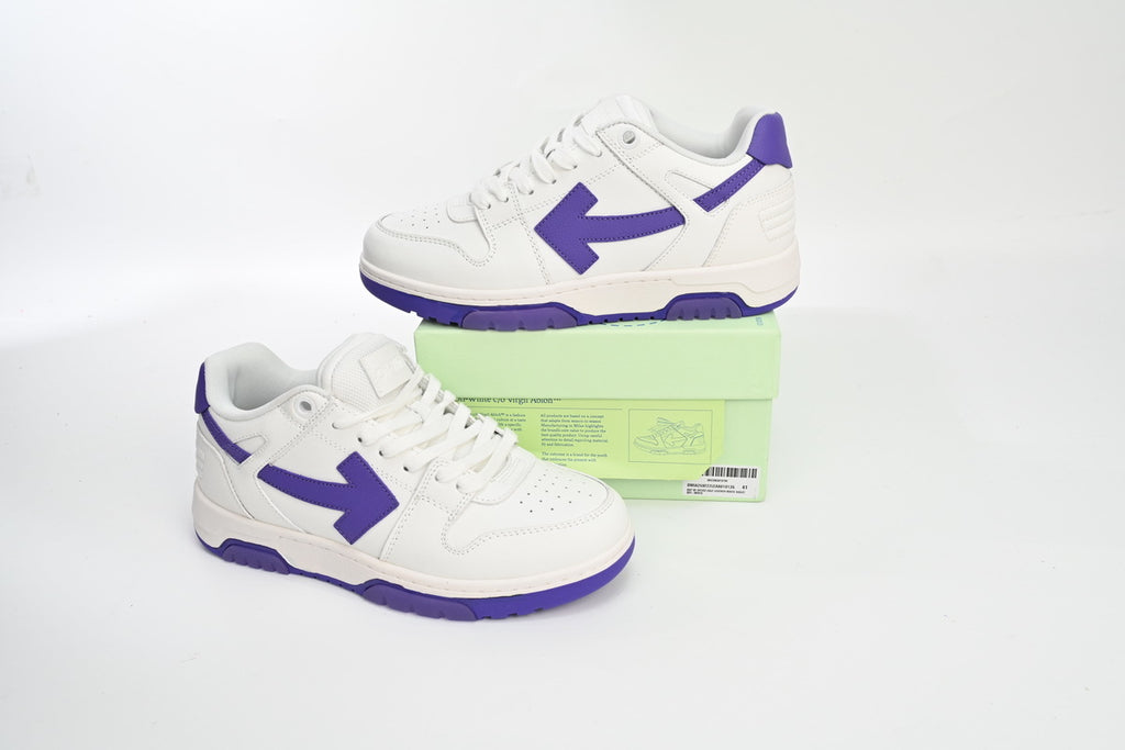 OFF-WHITE Out of Office White/Purple Sneakers