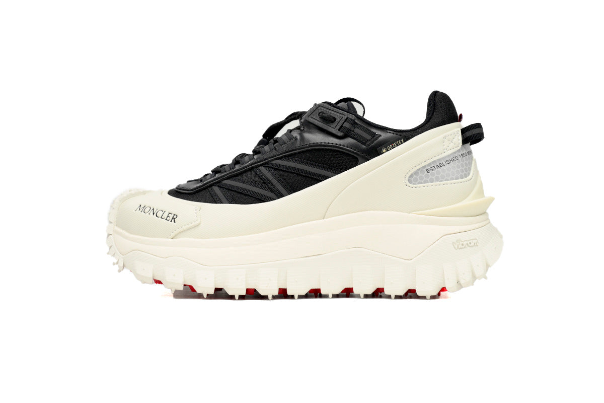 Moncler Trailgrip Leather Black White Sneakers