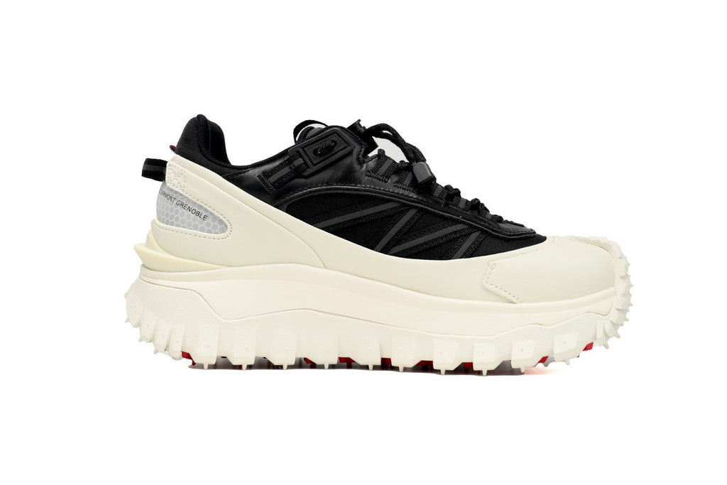 Moncler Trailgrip Leather Black White Sneakers