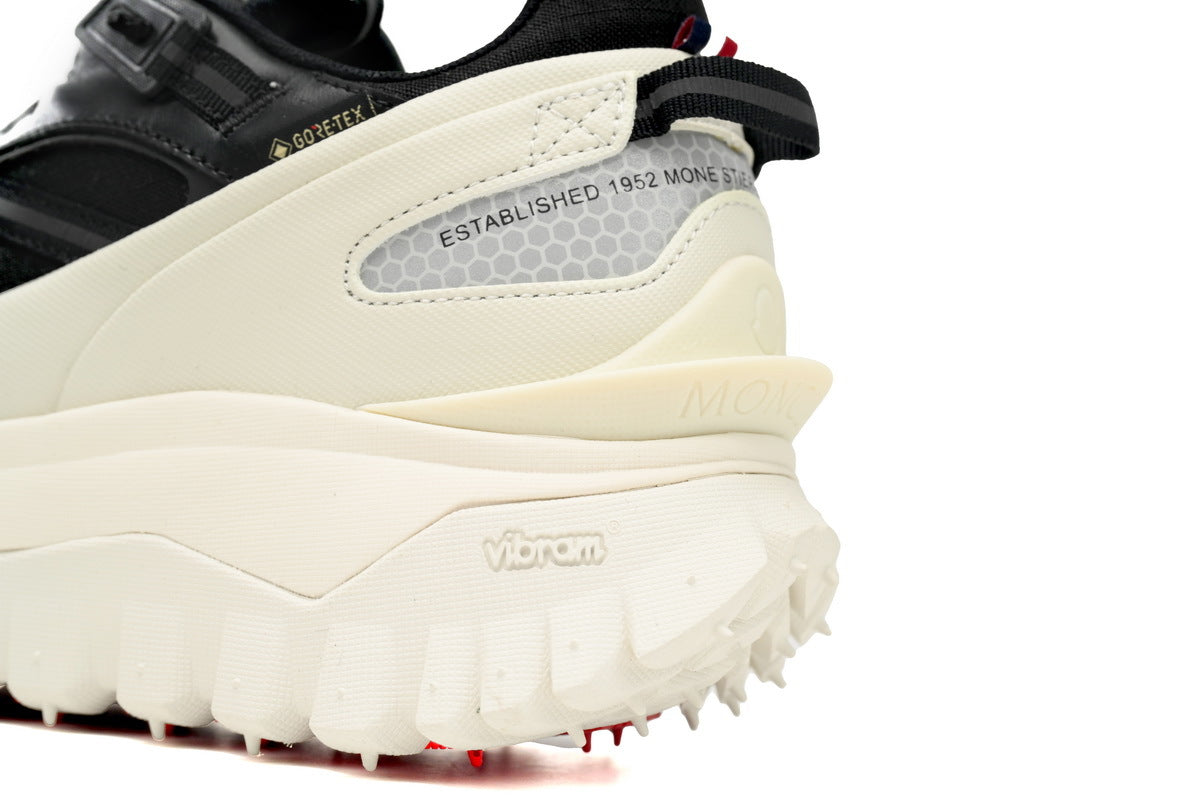 Moncler Trailgrip Leather Black White Sneakers