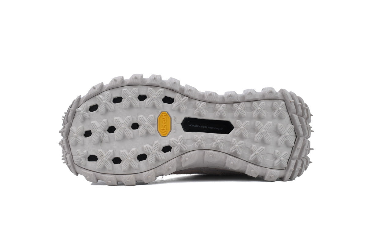 Moncler Trailgrip Light Gray Pink Suede Mesh Sneakers