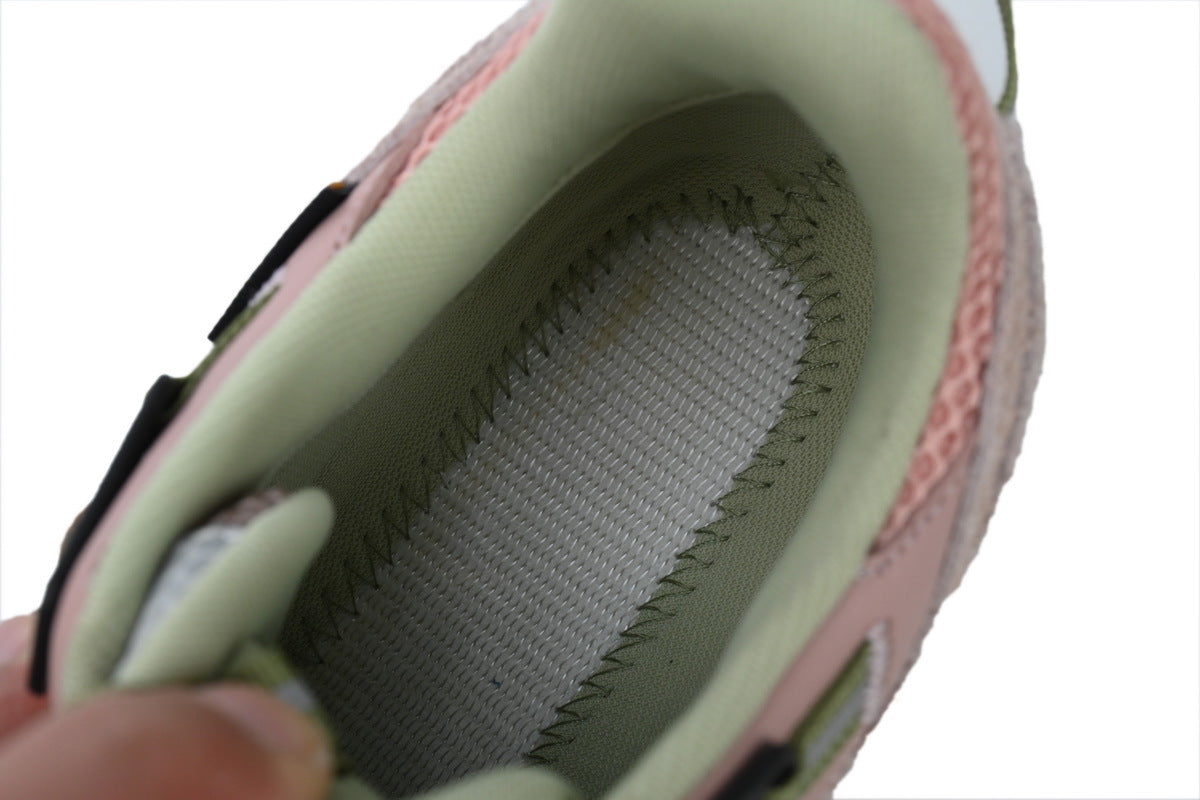 Moncler Trailgrip Light Gray Pink Suede Mesh Sneakers