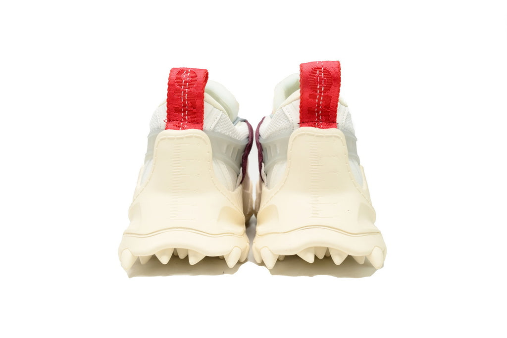 Off-White White Navy Mixed-Material Low-Top Sneakers