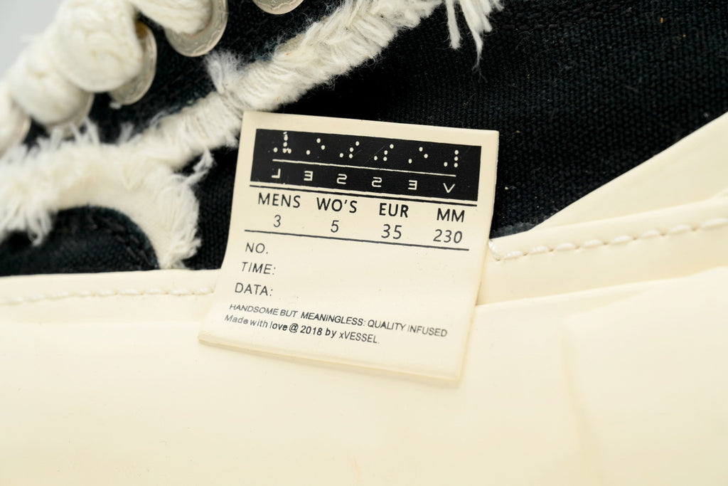 xVESSEL G.O.P. Lows 3.0 Black Canvas Sneakers
