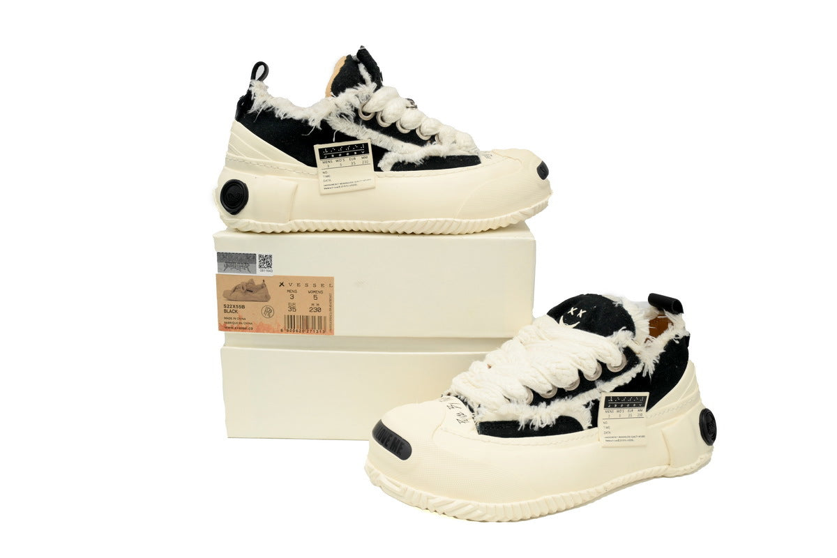 xVESSEL G.O.P. Lows 3.0 Black Canvas Sneakers