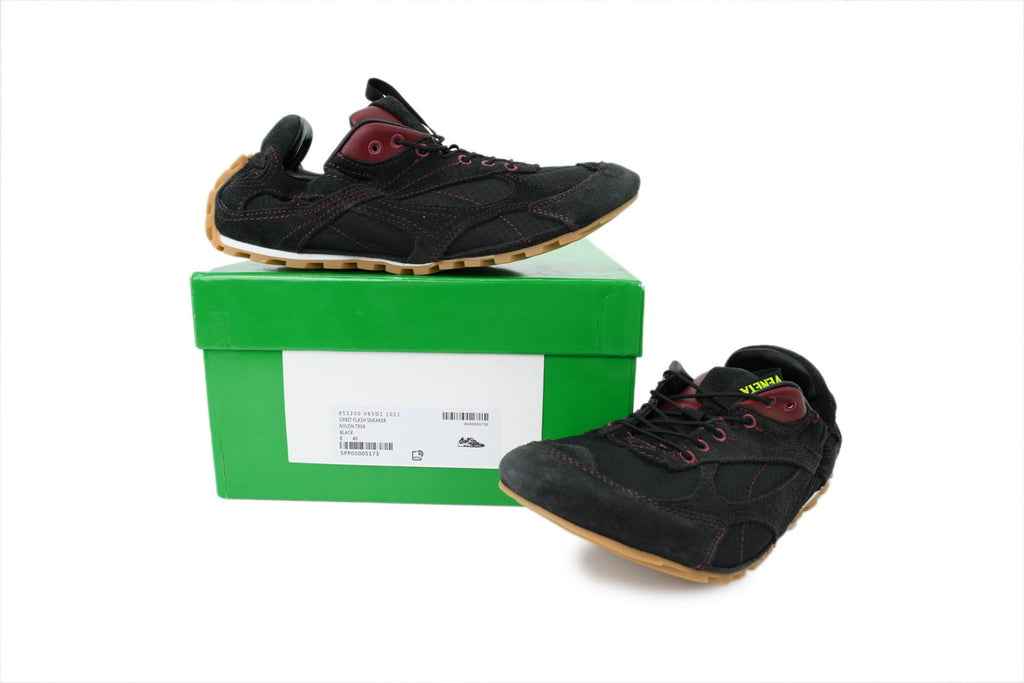 Bottega Veneta Orbit Flash Sneakers – Black/Apple Red