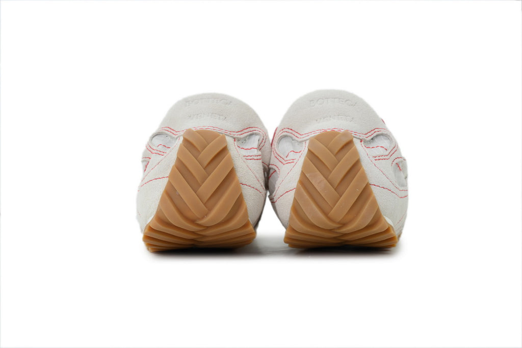 Bottega Veneta Orbit Flash Sneakers – Alabaster/Cardinal