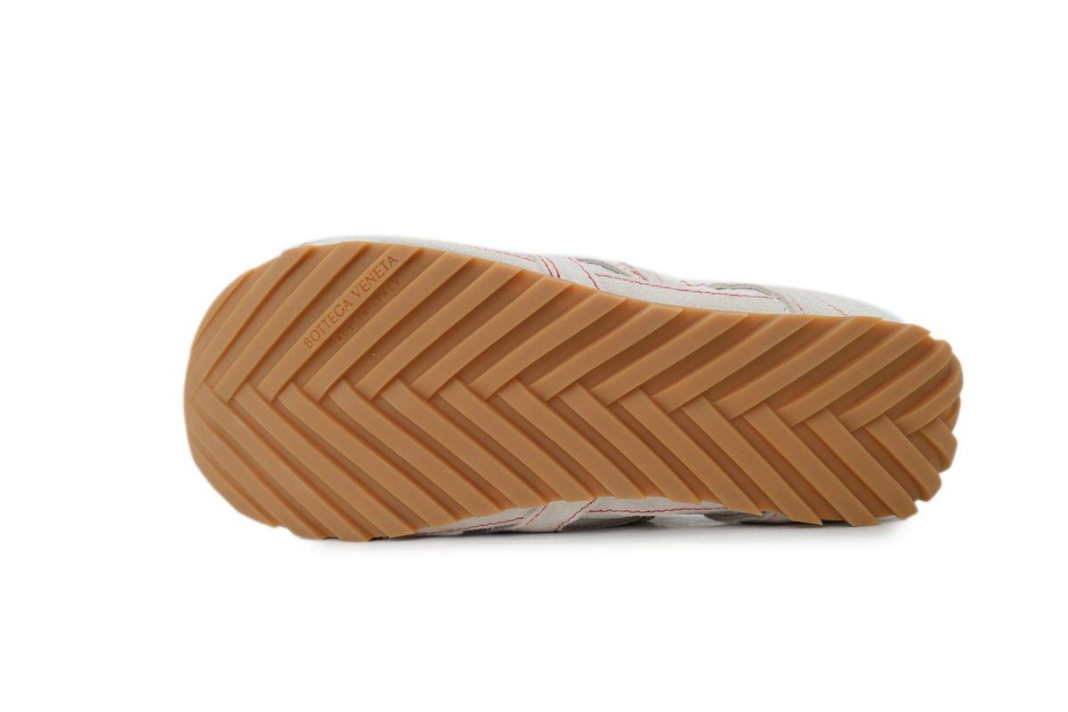 Bottega Veneta Orbit Flash Sneakers – Alabaster/Cardinal