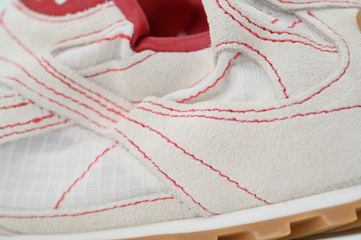 Bottega Veneta Orbit Flash Sneakers – Alabaster/Cardinal